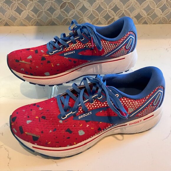 Brooks Shoes - Brooks Ghost 14 Women's Size 10.5 Pink Blue Running Sneakers Shoes 1203561B656